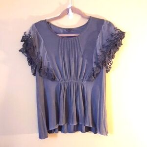 Pol Lace Trimmed Top